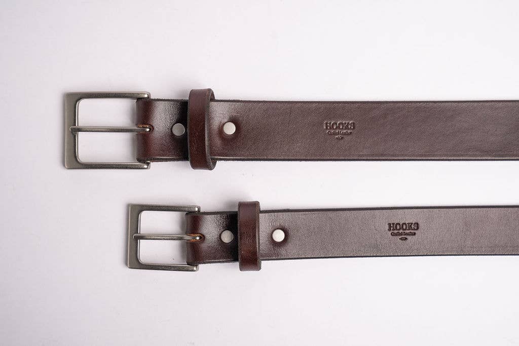 Hooks Crafted Leather Co. - Wholesale Belt - Unisex - Havana Brown Bridle Belt3