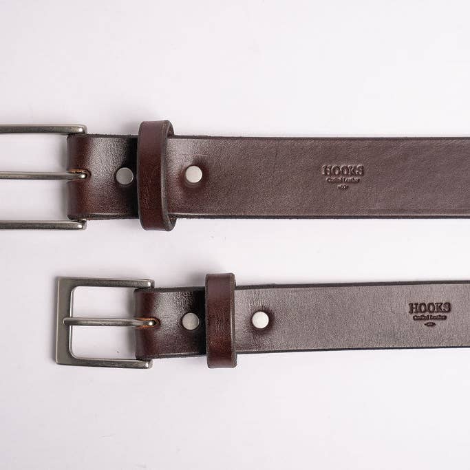 Hooks Crafted Leather Co. - Wholesale Belt - Unisex - Havana Brown Bridle Belt3