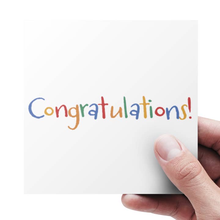 Congratulations Multicolored - card for wholesale by Kortspecialisten