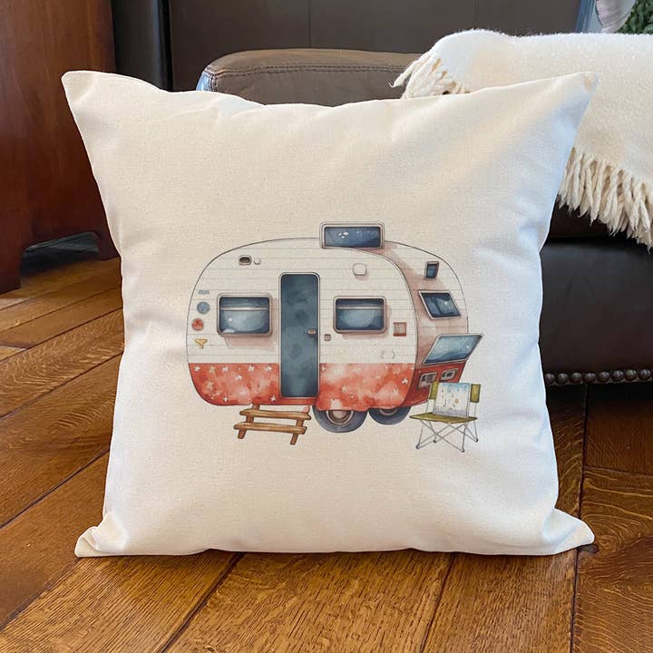 Patriotic Camper - Square Canvas Pillow for wholesale by North & Pine