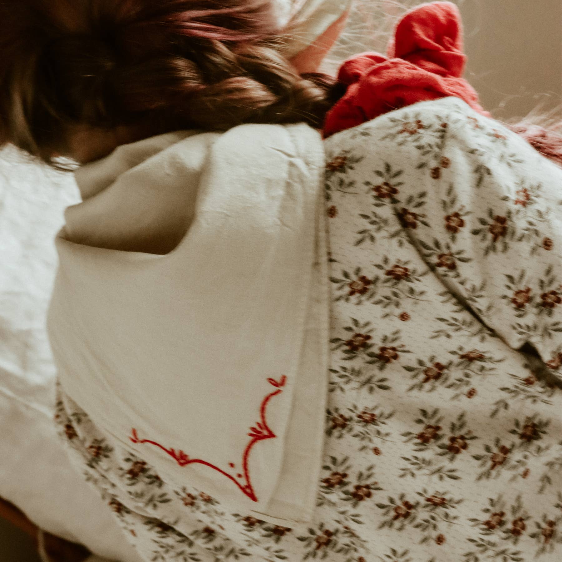 Eloise et moi - Wholesale Bandana - Unisex - Hand embroidered RODEO cotton bandana, hand dyed 13