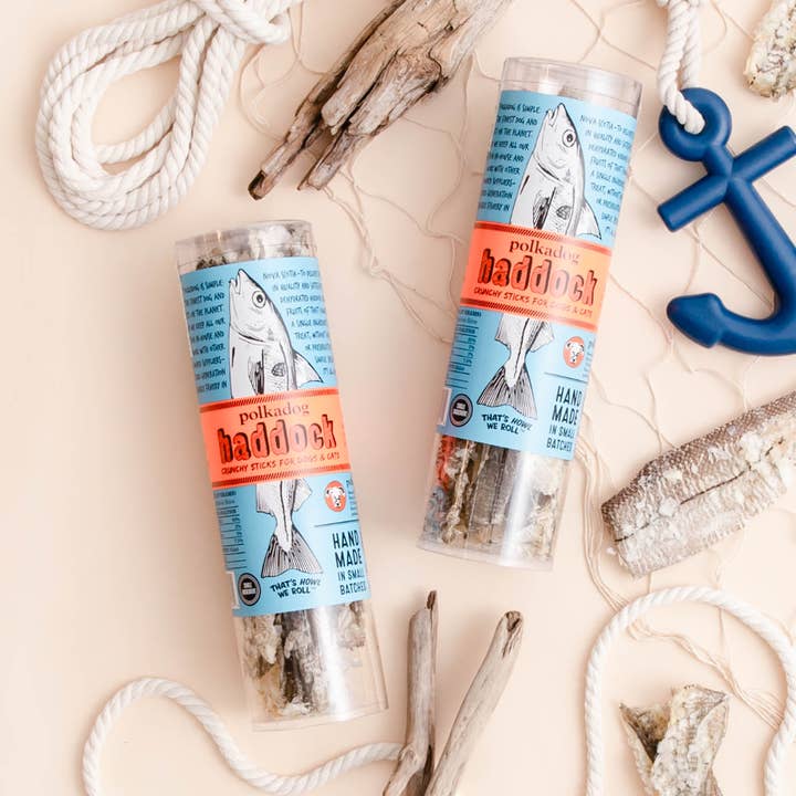 Polkadog - Wholesale Pet Treats - Dog - Haddock Skin Jerky - 2oz Tube - Dog Treats2