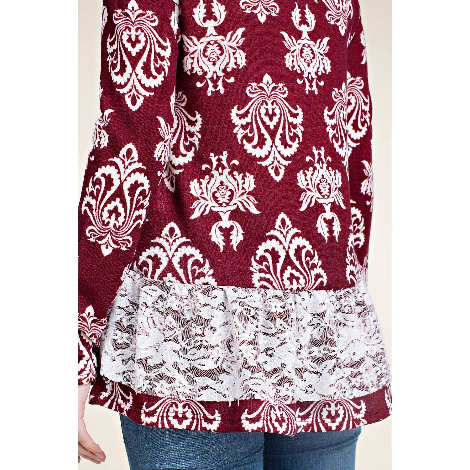 VOCAL - Wholesale Blouse - Dames - Klassieke gotische gesublimeerde print lange mouw top5