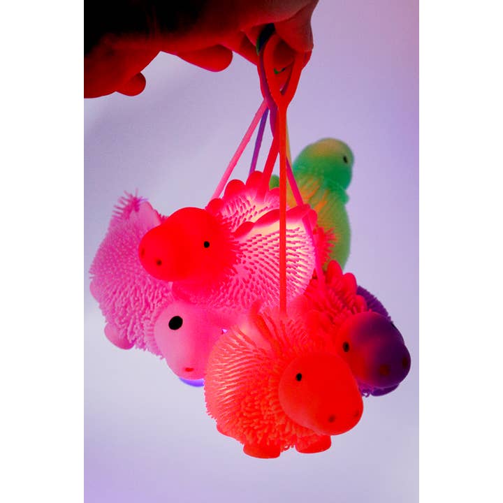 Cap Zone - Wholesale Squishy Toy - Kids & Baby - Dinosaur Spiky Puffer LED Stretch Pull Squishy Toy