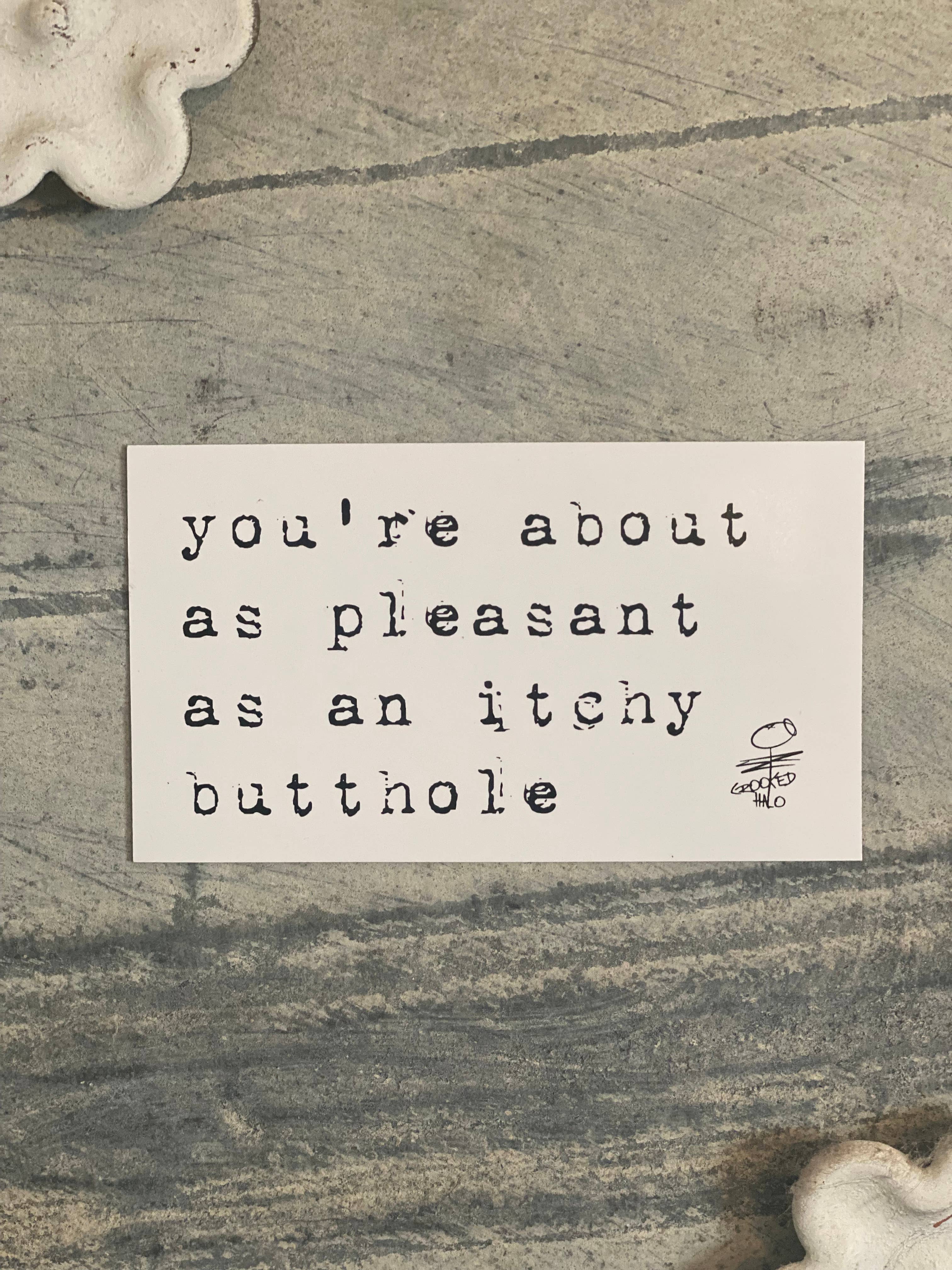 Crooked Halo - Wholesale Magnet - Itchy Butthole Magnet