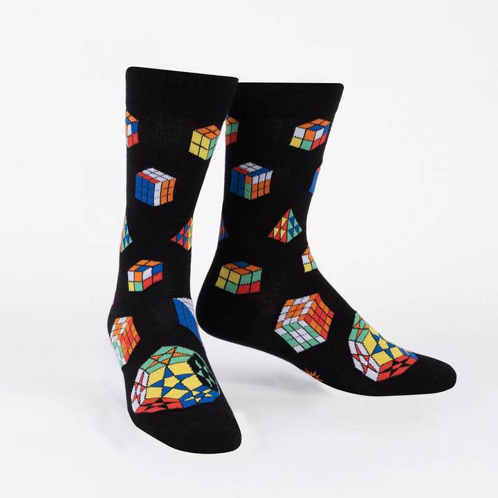 Puzzle Box Socks Men's Crew Socks for wholesale by Sock it To Me