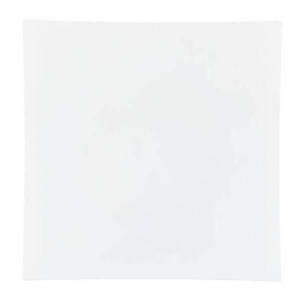 White Flat 13″ Square Plastic Charger Plate - 4 Count for wholesale by Posh Setting