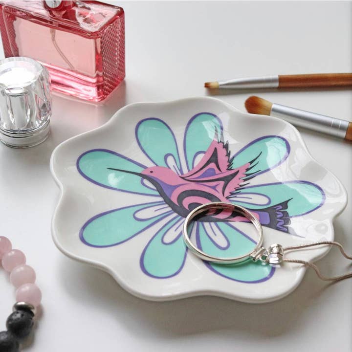 Plato de cerámica para joyas con diseño indígena contemporáneo para venta al por mayor de Made By Humans Designs