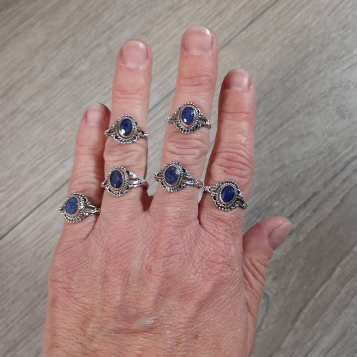 Keystone Crystals - Wholesale Cocktail/Statement Ring - Gemstone Ring Sterling Silver 925 Dainty Vintage2