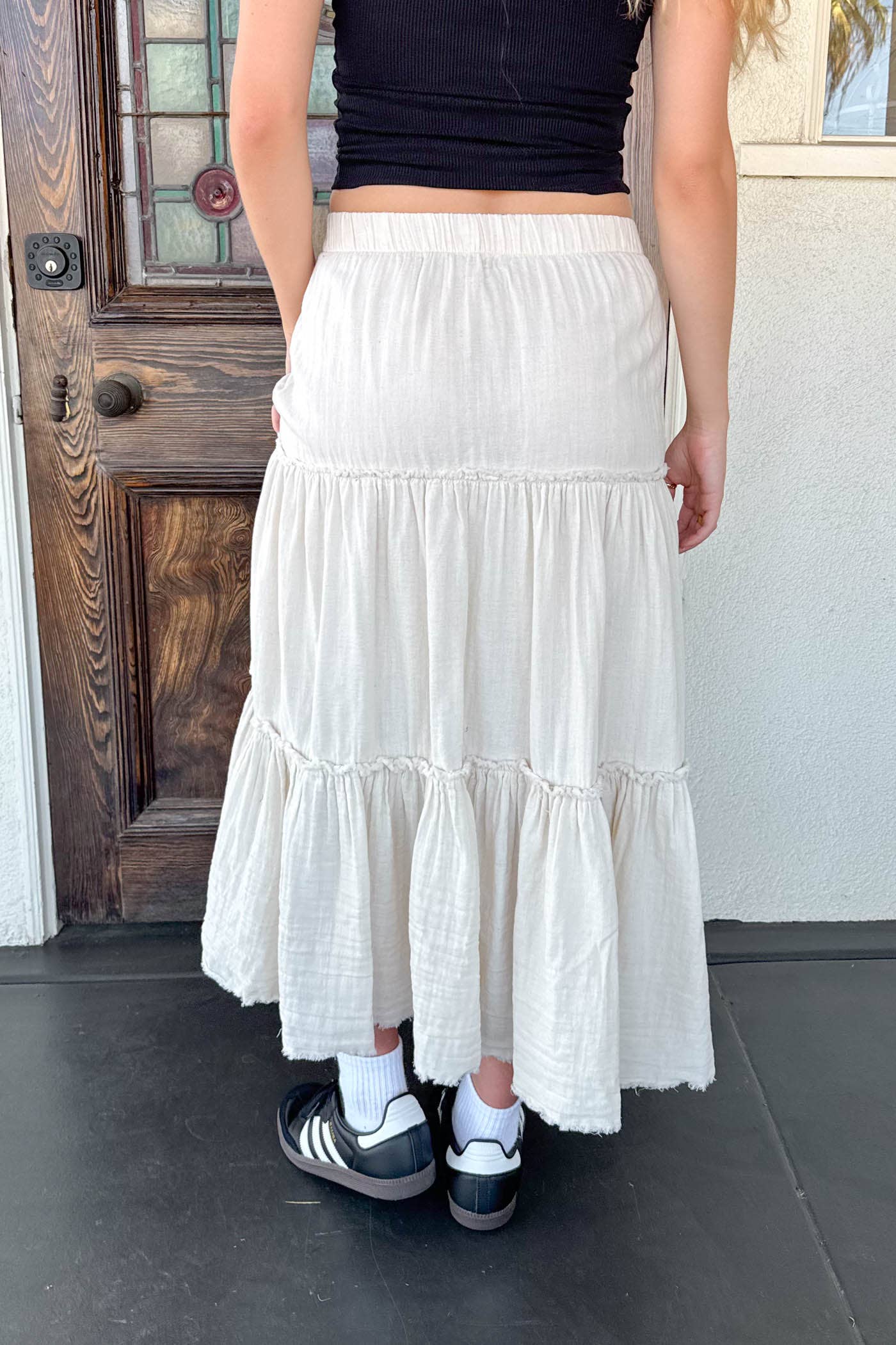 Nectar Clothing – Großhandel Rock – Damen – Maxirock mit Schlitz und Stufen11