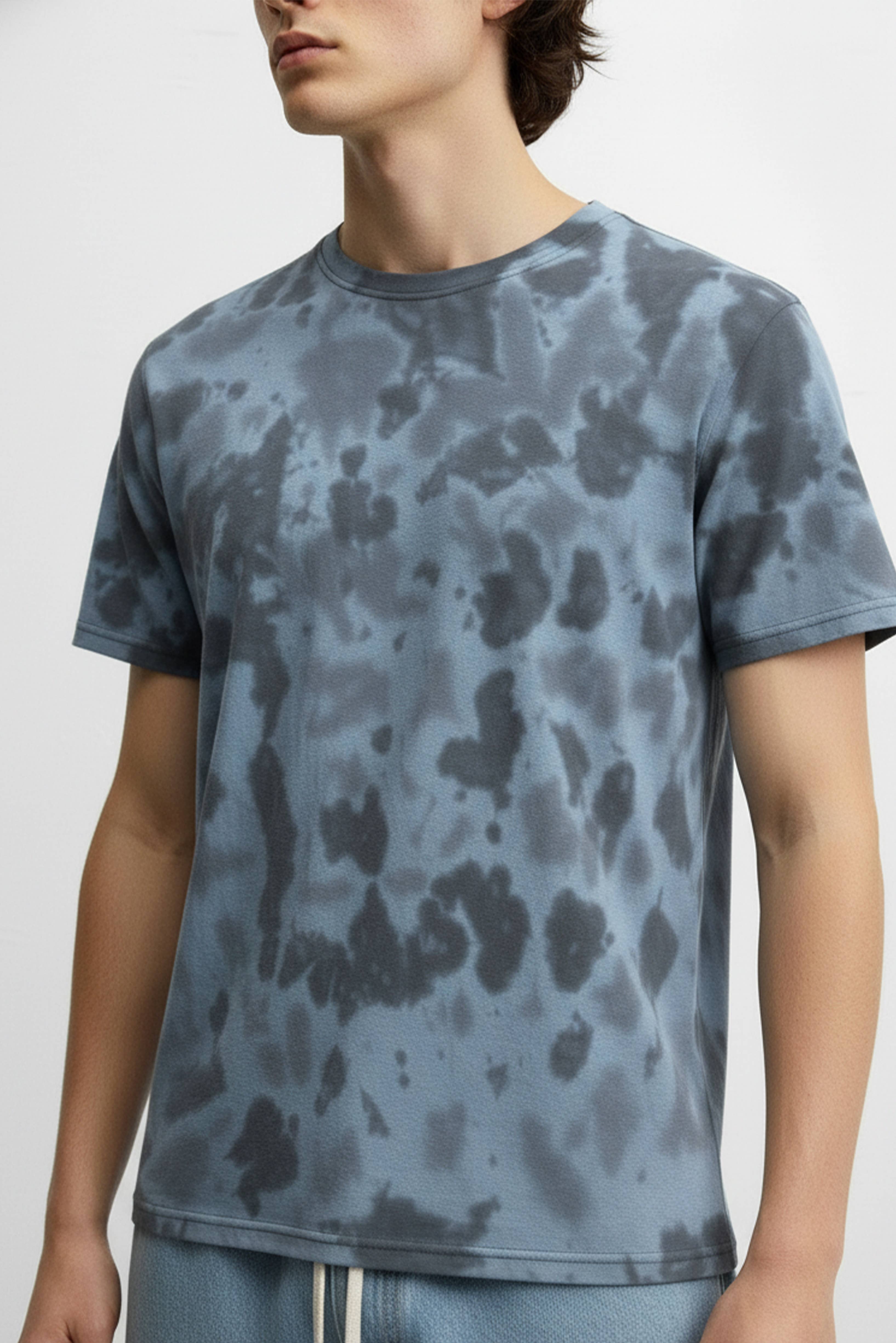  BLUE Men's Tie Dye Printed T-Shirts for wholesale on Faire2