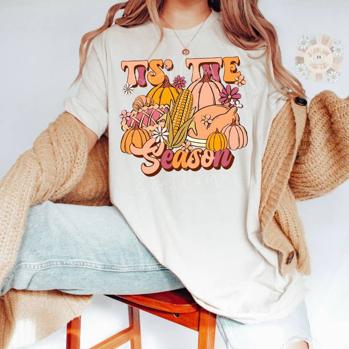 C'est la saison d'automne - T-shirt/sweat-shirt de Thanksgiving pour la vente par Rad & Cove
