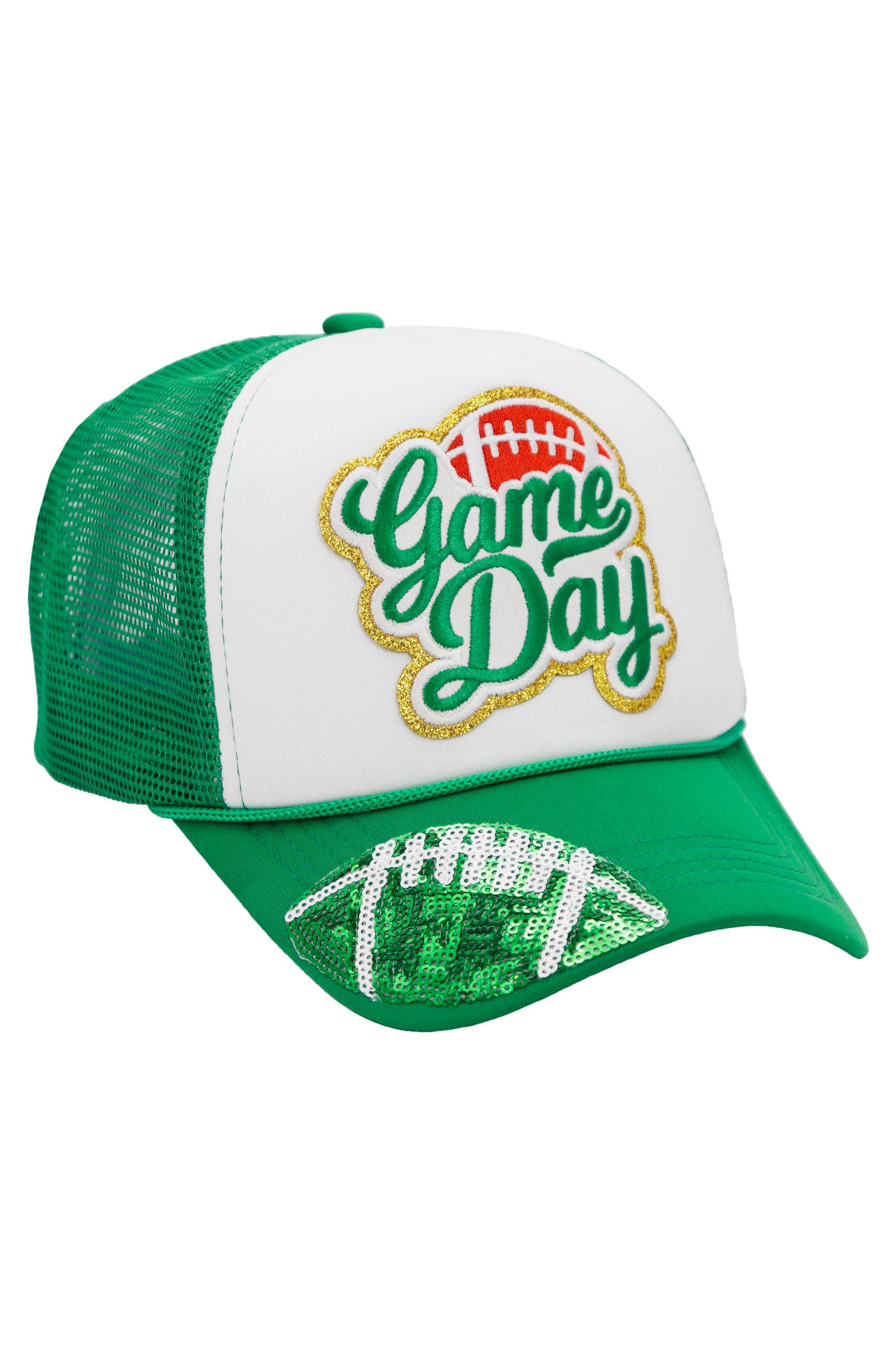 Cap Zone - Wholesale Trucker Hat - Unisex - Football Gameday Patch Sponge Trucker Hat13