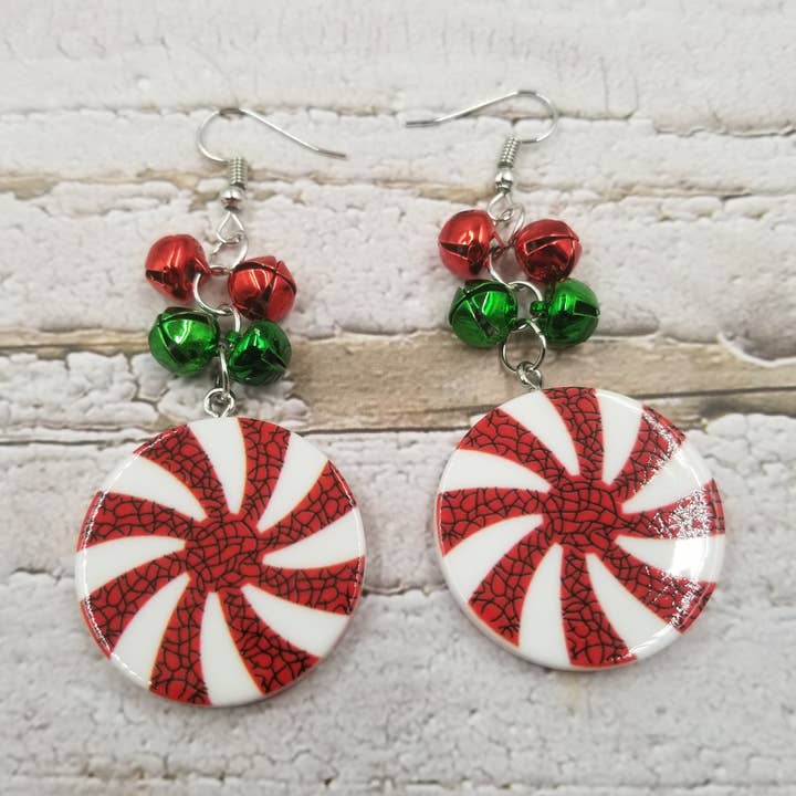 Pepermunt kerst oorbellen voor wholesale door Treasure Wholesale