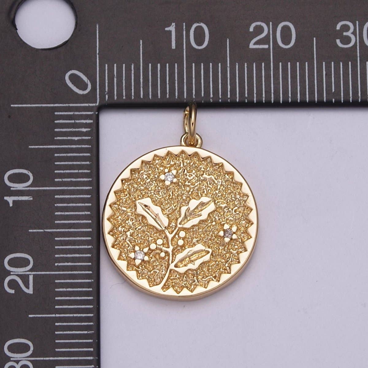 Aim Eternal - Wholesale Individual Charm/Pendant - Dainty Floral Collection Sun Flower, Rose, Holly Flower, Cherry Blossom, Lotus Charm 18K Gold Filled Medallion N-189 N-190 N-191 N-192 N-2014