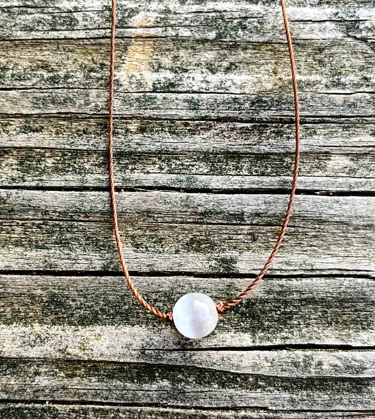 Merelani Designs - Wholesale Kralen/parelketting - Ronde halsketting met edelsteen van seleniet10