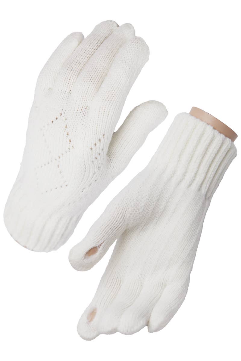 Cap Zone - Wholesale Gloves - Women's - Diamond Vent Slit Fingertip Touchscreen Gloves2