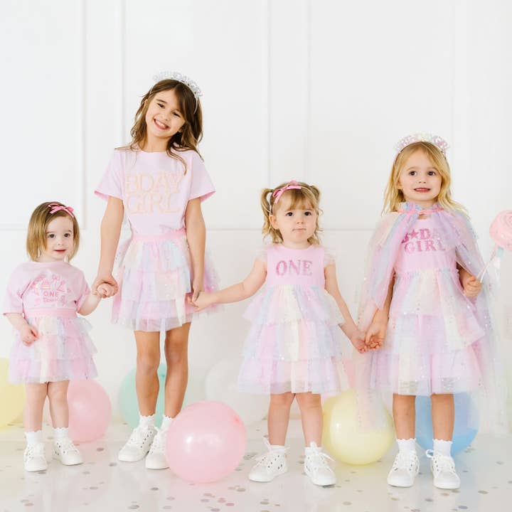 Sweet Wink - Wholesale Dress - Kids - Birthday Girl Fairy Dust Short Sleeve Tutu Dress - Kids 5