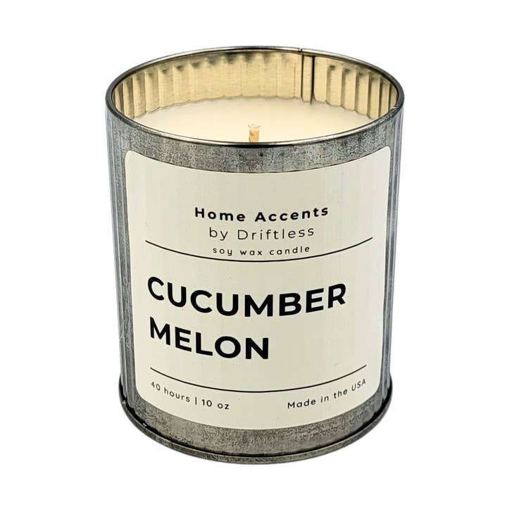 Cucumber Melon Soy Wax Candle - Farmhouse Decor Candles for wholesale by Home Accents By Driftless