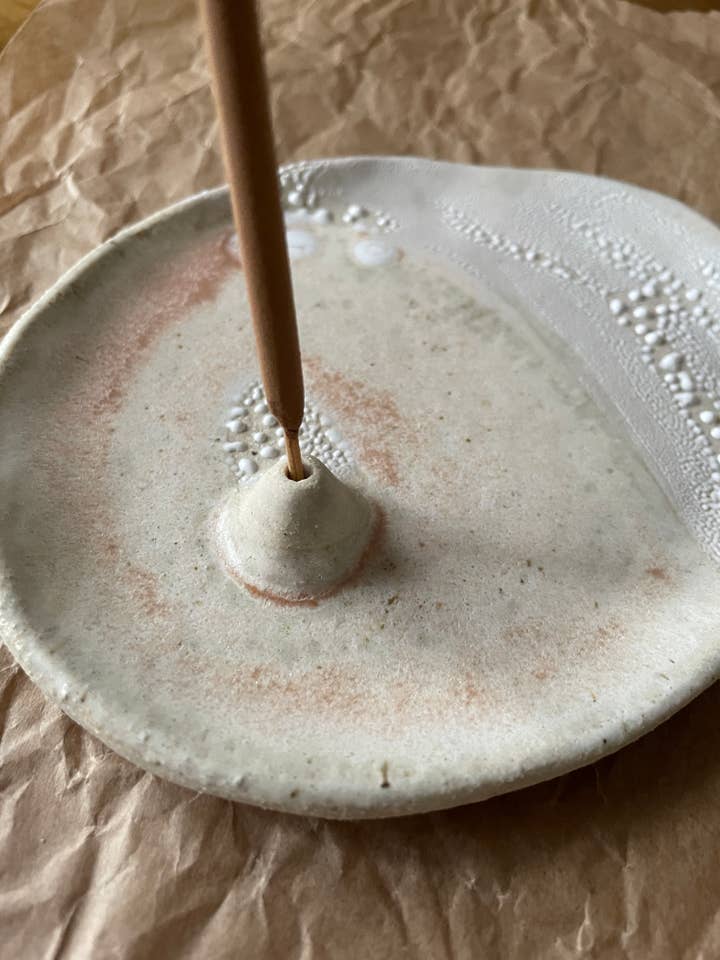 Handmade Ceramic Incense Dish – Himalayan Salt for wholesale by Spring + Vine