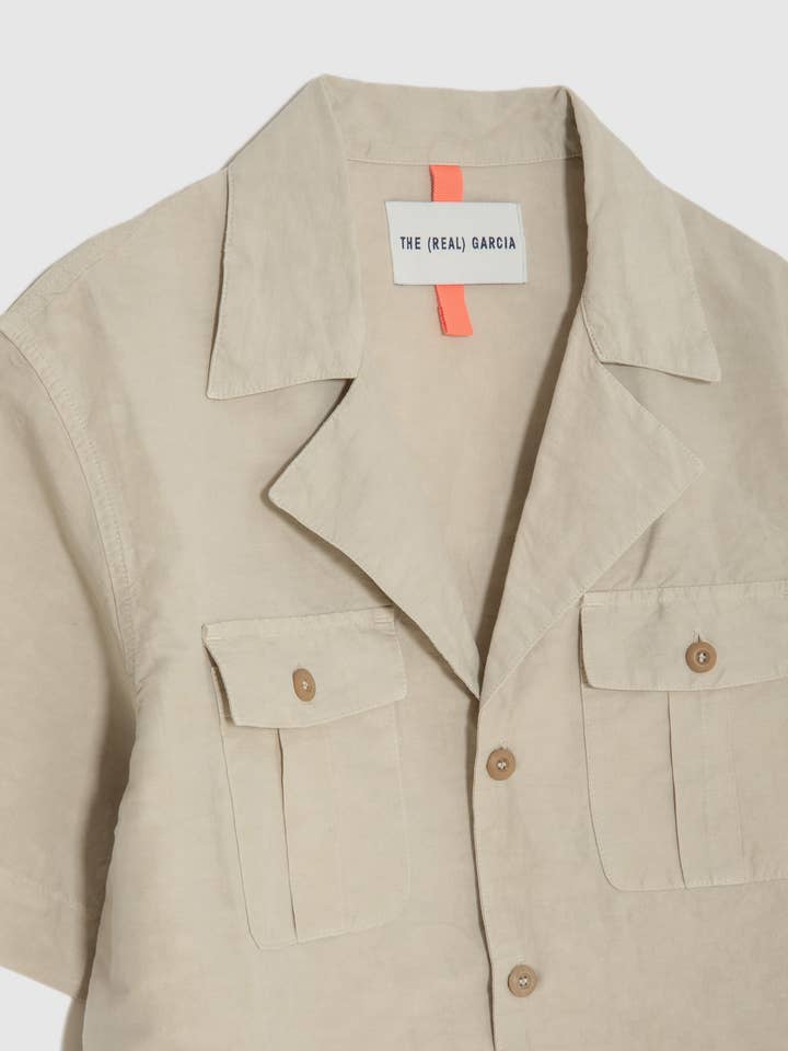 THE (REAL) GARCIA - Wholesale Button Down Shirt - Men's - The Riviera Overshirt Sand