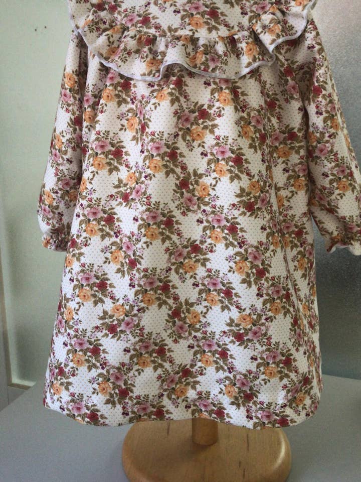 Ruffle Neck Floral Dress for wholesale by Dainty Bear