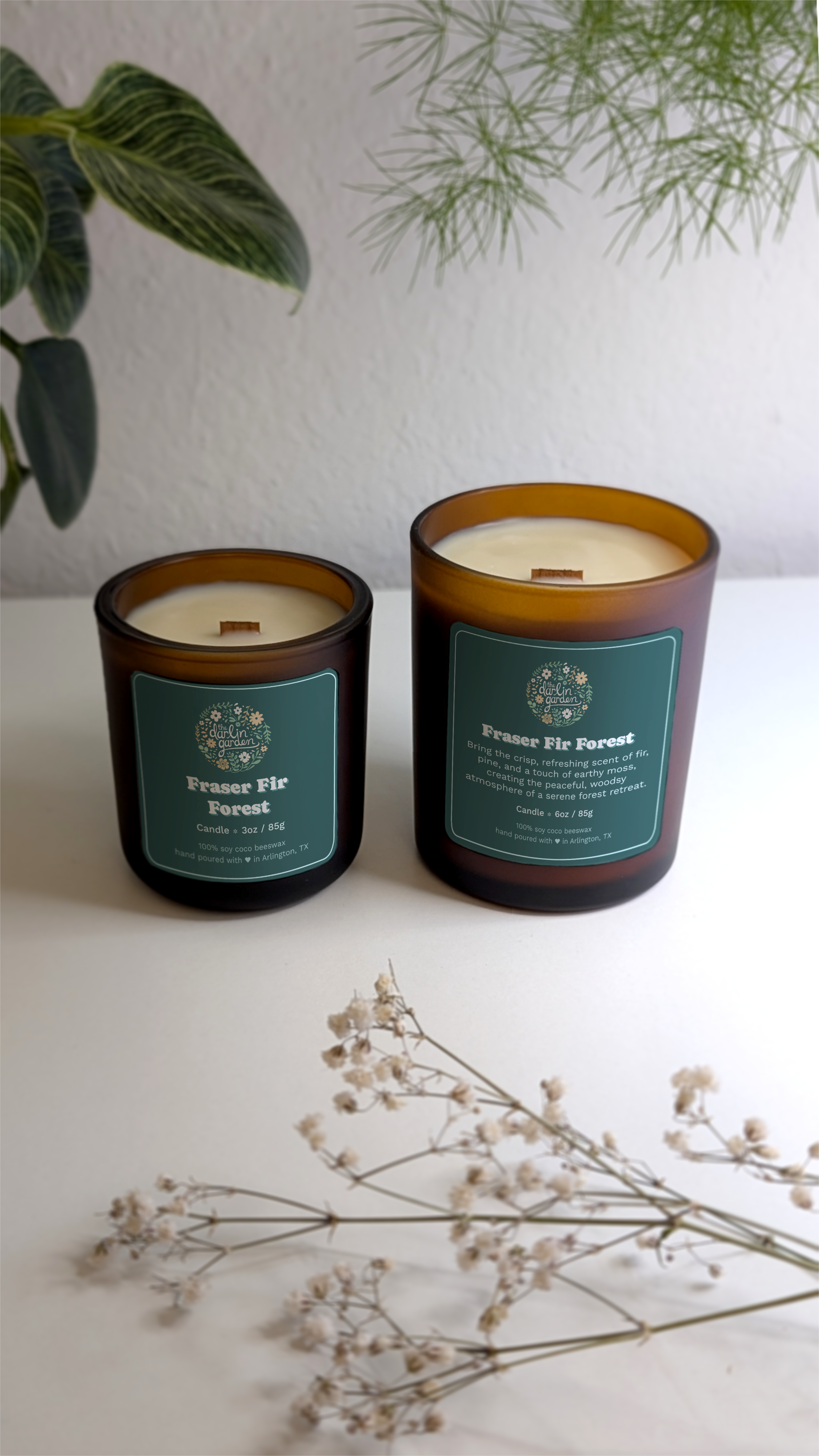 The Darlin' Garden - Wholesale Jar/Filled Candle - Fraser Fir Forest Wood Wick Candle3