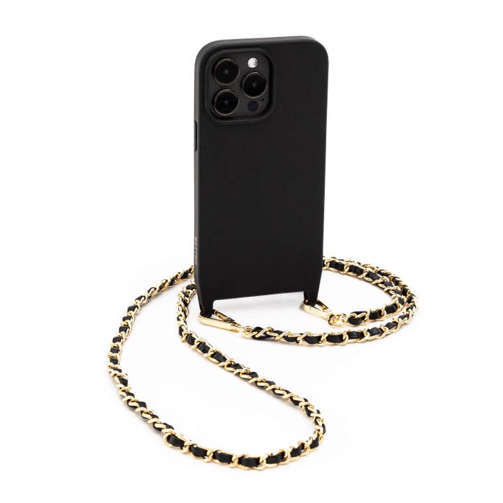 Custodia a tracolla Monarch MagSafe con catena per iPhone 14 Pro Max - nera per la vendita all'ingrosso da parte di Bryten