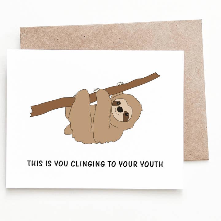 Sloth Birthday Card for wholesale by Nine Two Design