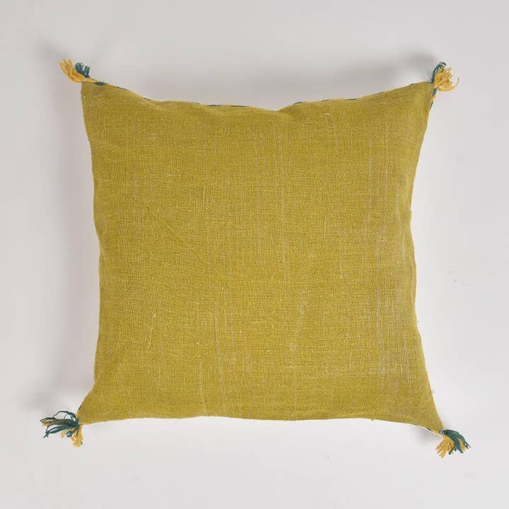 Handvävt Solid Mustard Kuddfodral för wholesale av IndieRoots