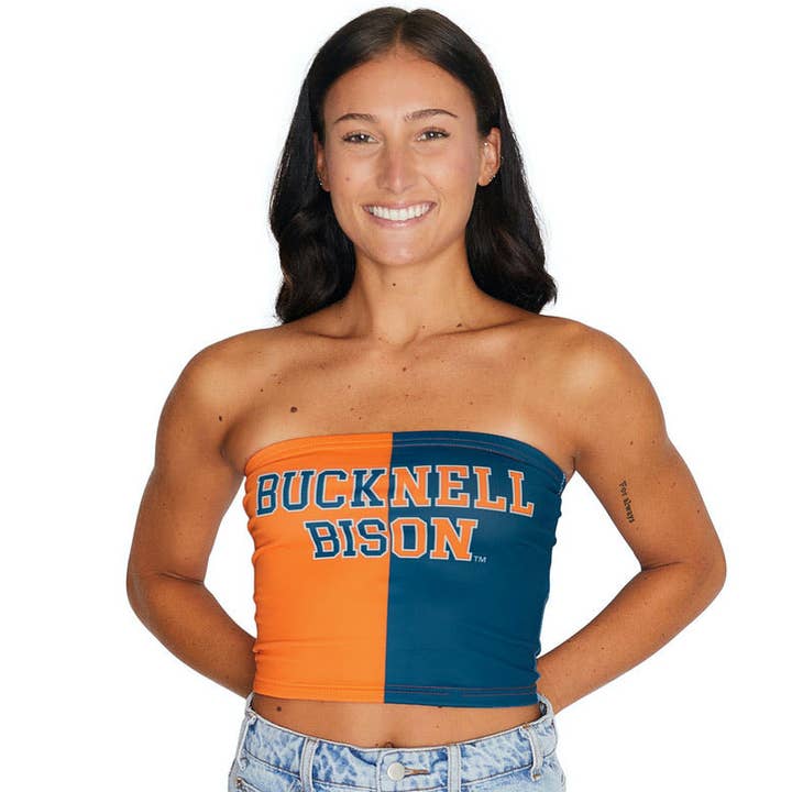 Bucknell Two Tone Tube Top for wholesale by Lojo Collegiate Apparel
