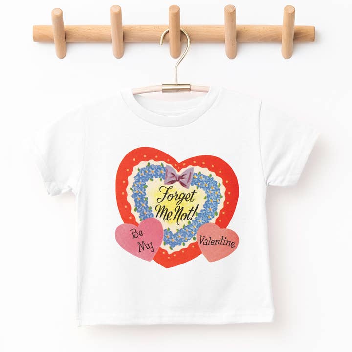 Forget Me Not Grafik-T-Shirt für Jugendliche zum Valentinstag, XS-M (4—12) für den Großhandel von Shine Thrive Grow