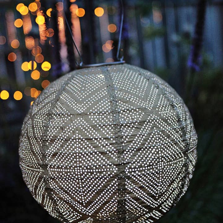 Stella Market 12" Globe Solar Lantern - Bronze for wholesale by Allsop Home & Garden