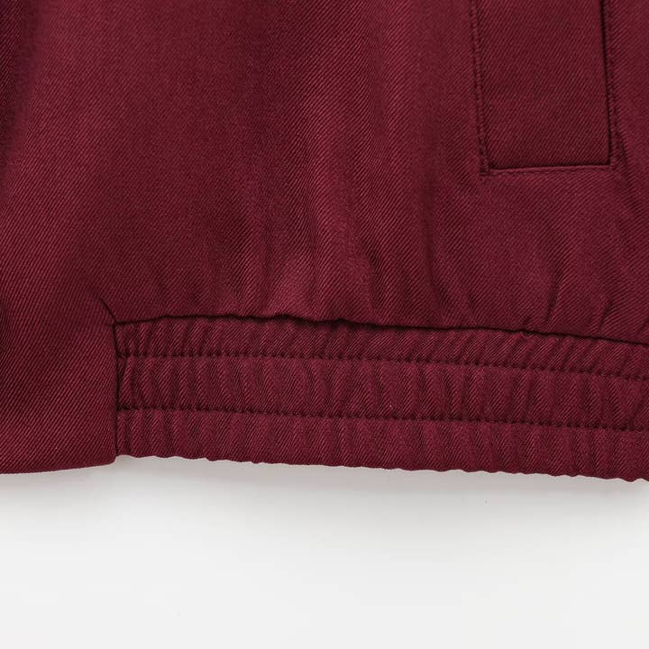 WINE Round-neck long-sleeved solid-color jacket for wholesale on Faire7