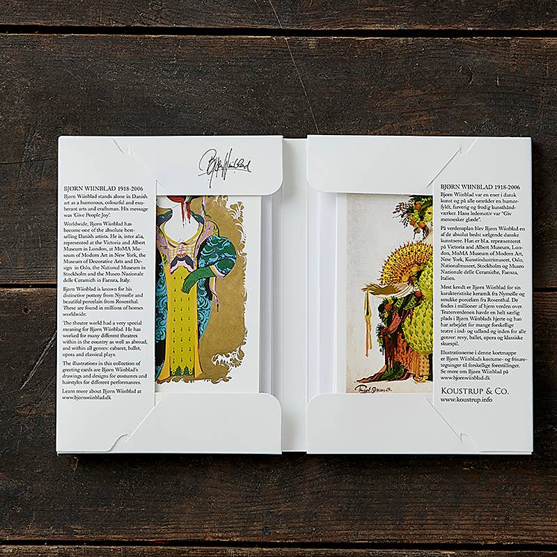 Koustrupco - Wholesale Stationery/Notecard Set - Wiinblad costumes 8 cards w/envelopes2