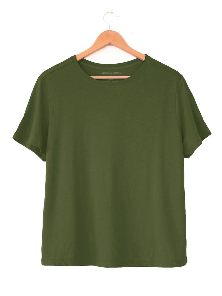 Clean Tee Factory - Wholesale T-Shirt - Women's - Women's Boxy T-Shirt in Butter Soft Cotton/Modal1