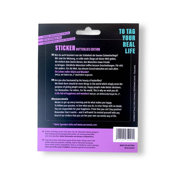 SACRAMELA - Wholesale Sticker - MARMALADE BUTTERLIES8