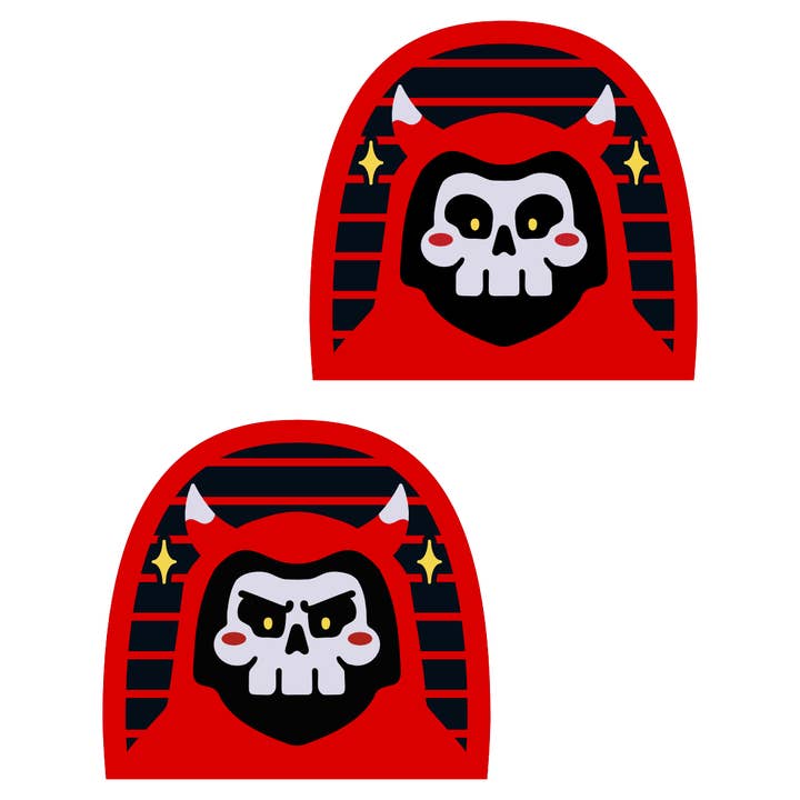 Warm People - Wholesale Keychain - Unisex - Conflicted - Red Reaper Embroidered Keychain2