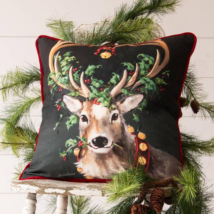 Audrey's Home & Gift – wholesale Dekorativ kudde – Kudde - Ren Kudde, Röd Sammet På Baksidan0