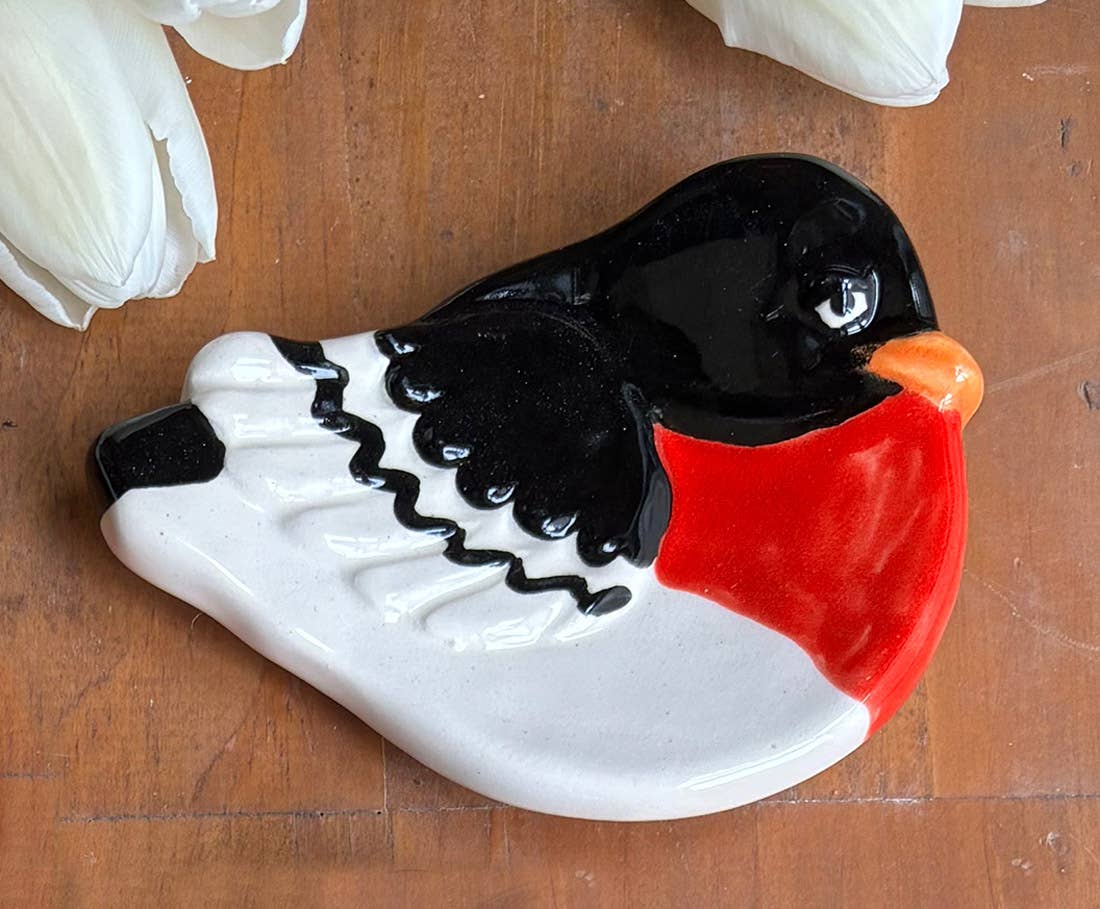 August Ceramics - Wholesale Decorative Plate/Dish/Bowl - 3" Ceramic Bird Dish assortment with Tabletop Display2