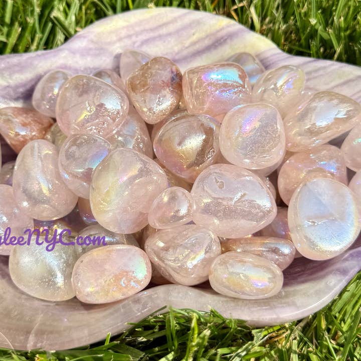KayleeNYC - Wholesale Spiritual Stone/Crystal - Wholesale Lot 2 Lbs Angel Aura Rose Quartz Tumble Healing4