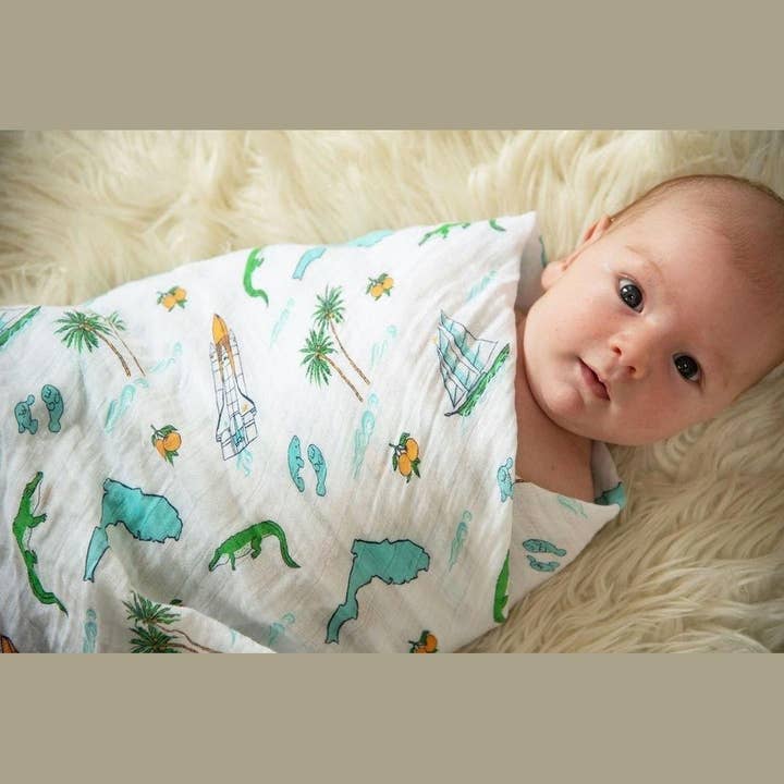 Little Hometown - Wholesale Swaddle - Baby - Florida Baby Muslin Swaddle Blanket1
