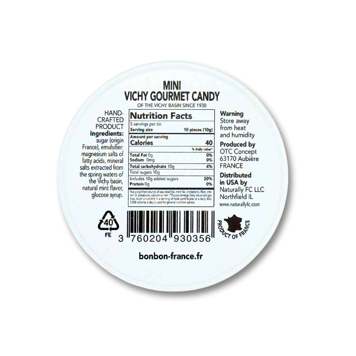 Bonbon-France - Wholesale Hard Candy - Saint-Ange Mini Pastilles Basin de Vichy5