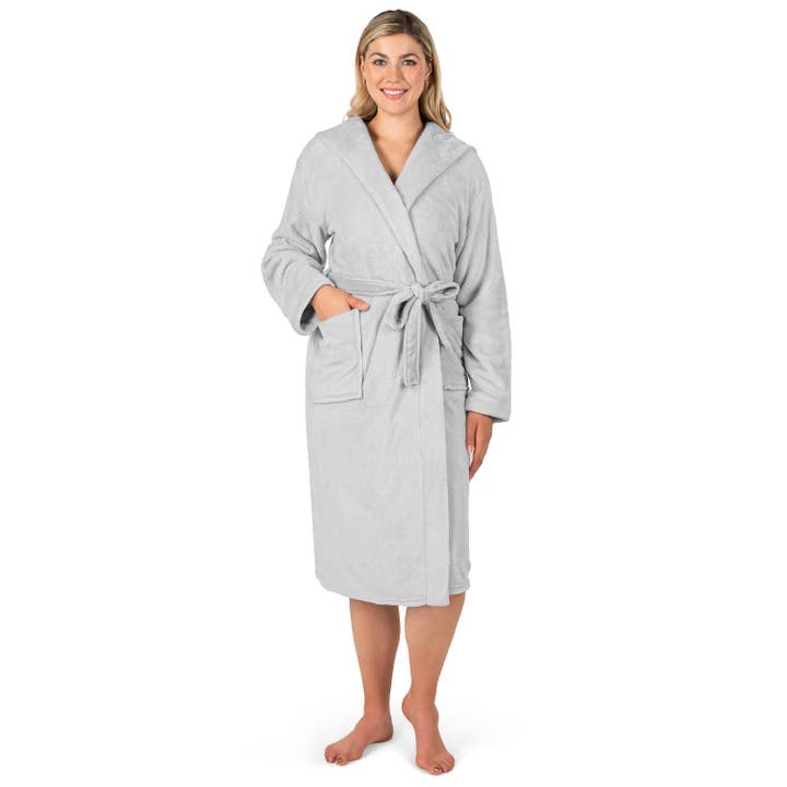 Pavilia - Wholesale Robe - Women's - Women's Classic Fleece Robe with Hood14