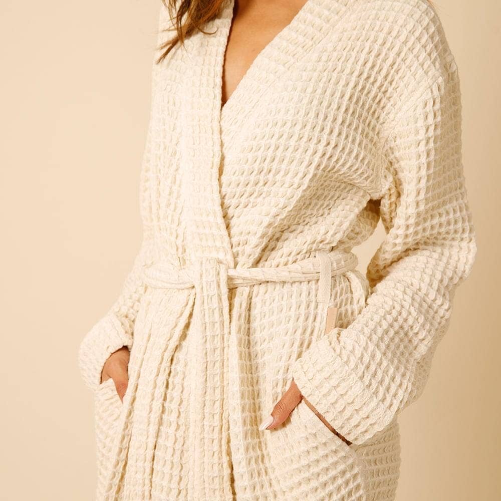 Happy Place Brand - Wholesale Robe - Women's - Organic Weightless Waffle Bath Robe27