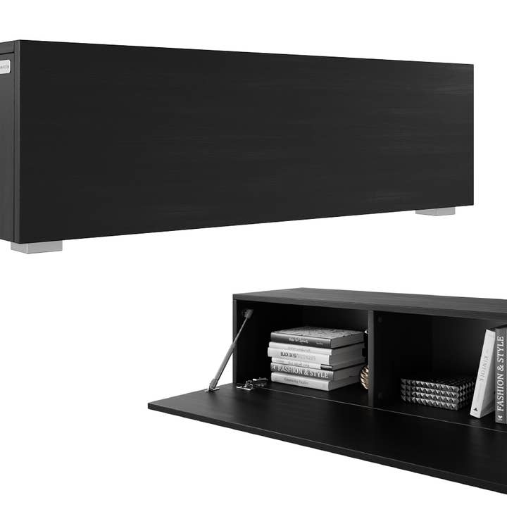 PLATAN ROOM - Wholesale Console Table - TV Cabinet TV Stand 105 cm Hanging or Standing Black matt5
