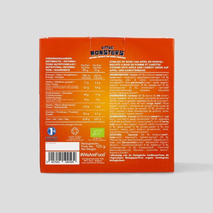 Little Monsters - Wholesale Cookie - Little Monsters 125 gr Apple/Carrot Cookies4