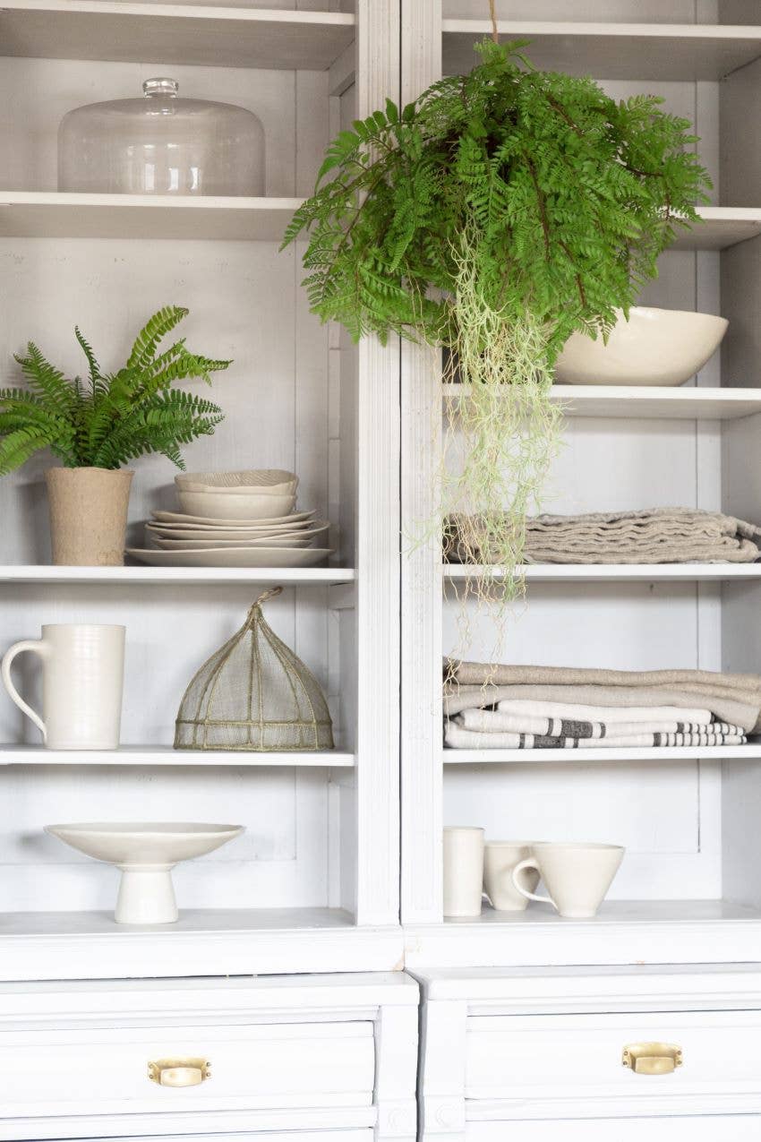 Fiorirà un giardino - Vente Plantes artificielles - Plante fougère artificielle suspendue kokedama h 35 cm1