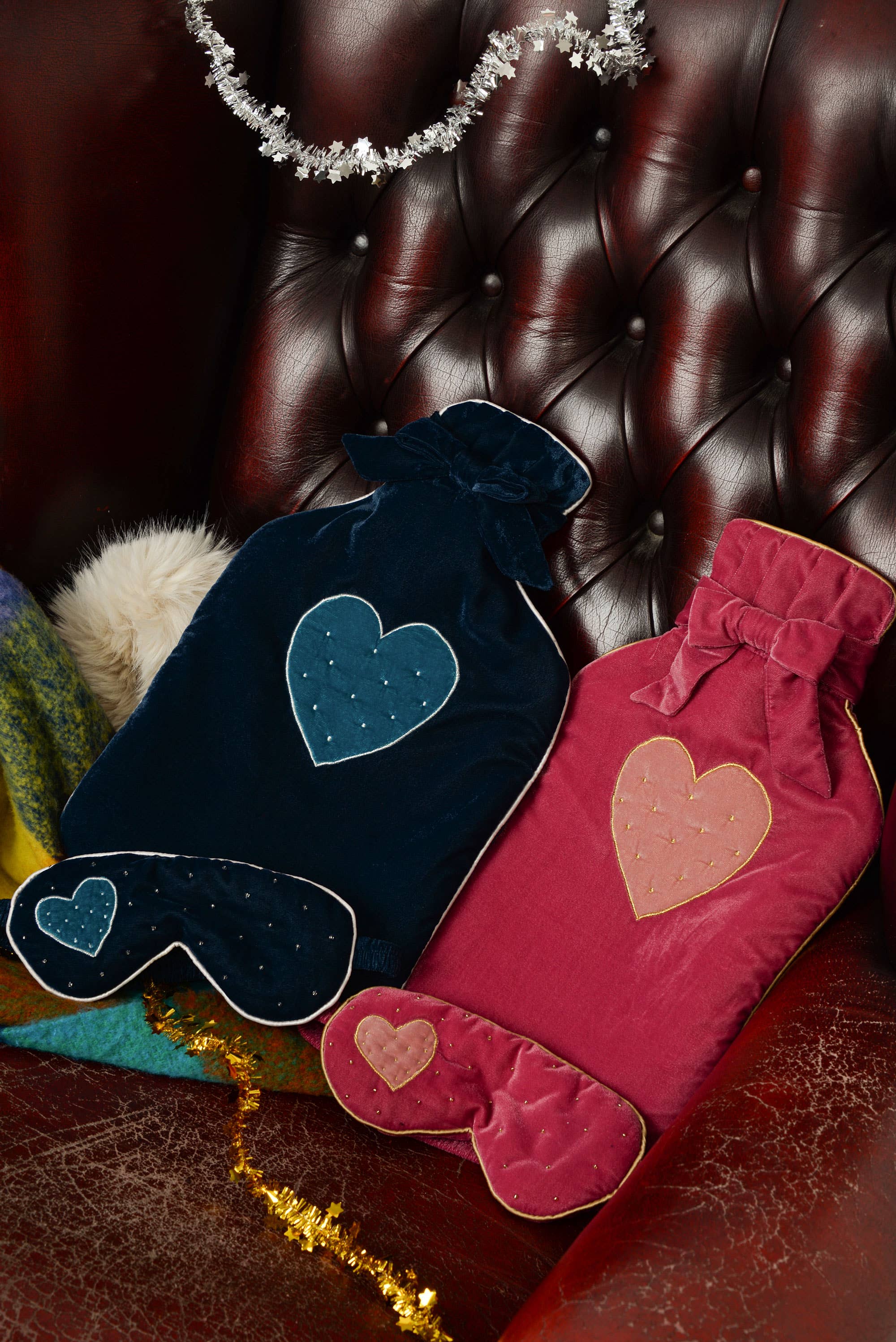 My Doris – wholesale Hot/cold compress – BLUE VELVET HEART HOT WATER BOTTLE1