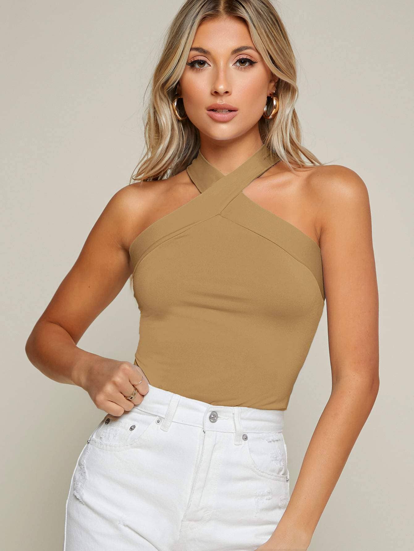 Flarix - Wholesale Blouse - Women's - form fitting crisscross halter top9